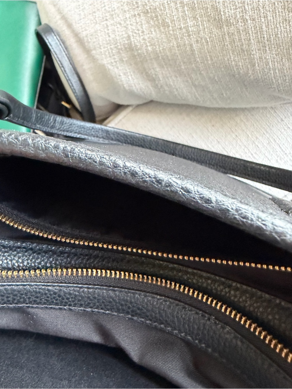 Marc Jacobs Black Pebbled Satchel with Gold Hardware - Picture 5 of 5